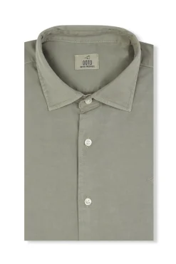 Camisa liso de algodão tencel sarja