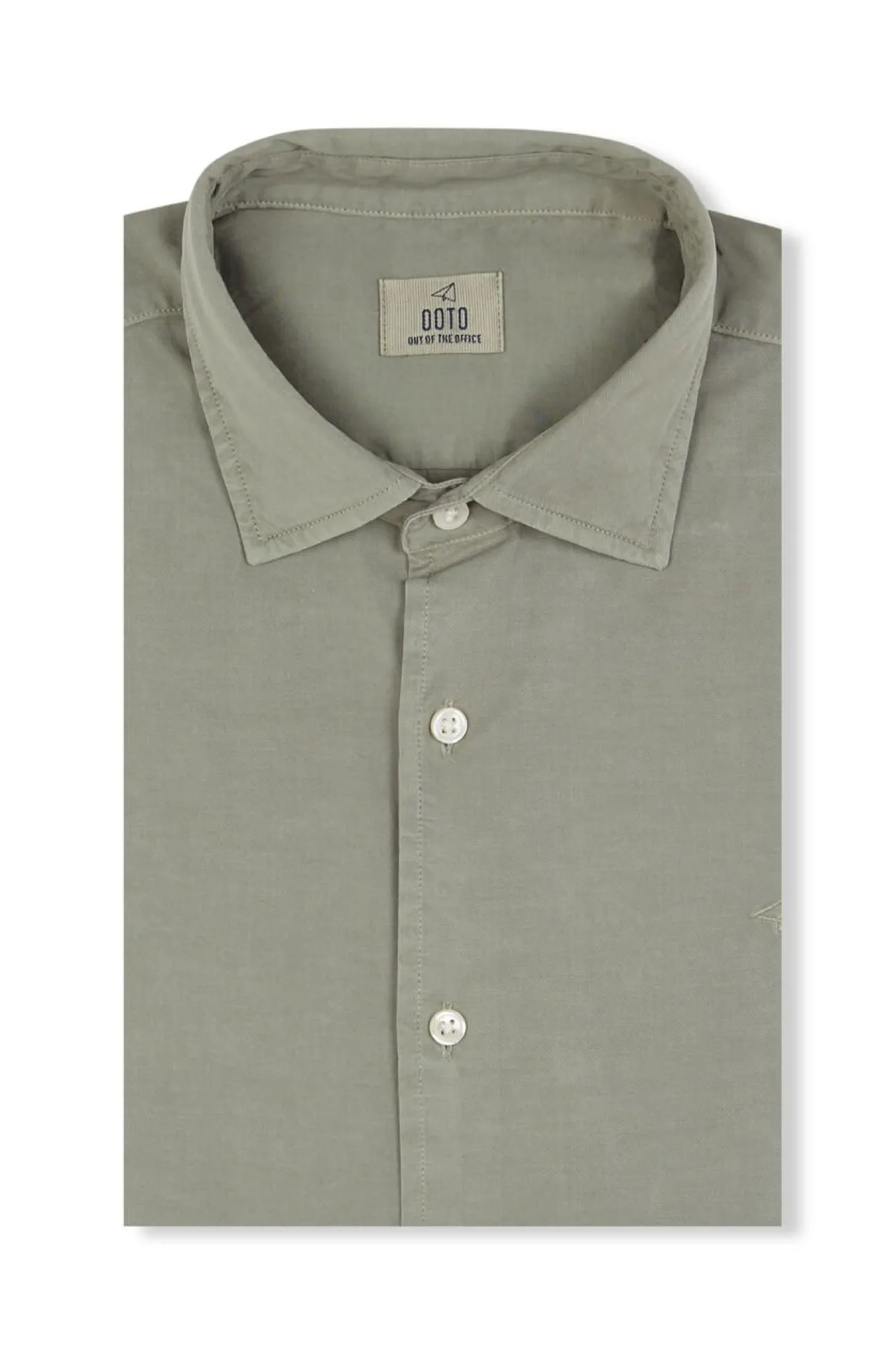 Camisa liso de algodão tencel sarja