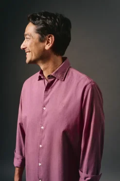 Camisa liso de algodão tencel sarja