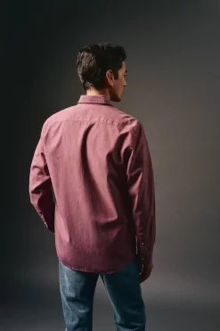 Camisa liso de algodão tencel sarja