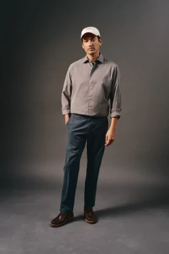 Camisa liso de algodão tencel sarja