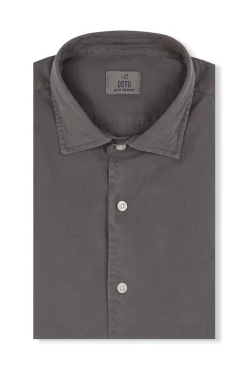 Camisa liso de algodão tencel sarja