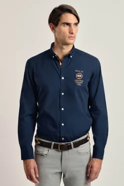 Camisa masculina azul marinho Valecuatro Espanha