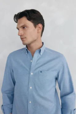 Camisa non-iron oxford liso