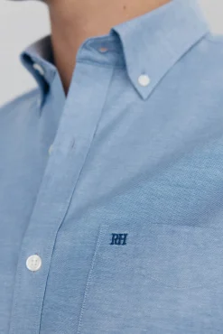 Camisa non-iron oxford liso