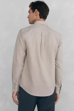 Camisa non-iron oxford liso