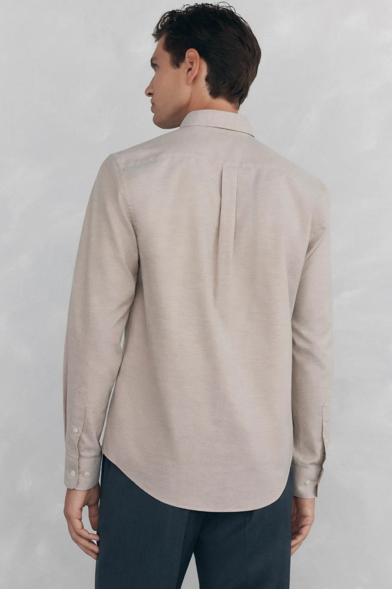 Camisa non-iron oxford liso