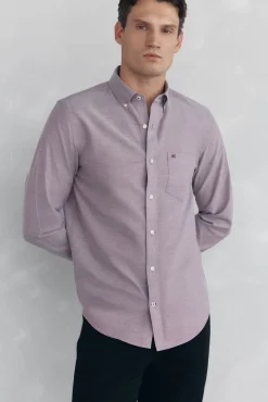 Camisa non-iron oxford liso