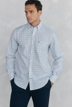 Camisa non-iron oxford quadrados