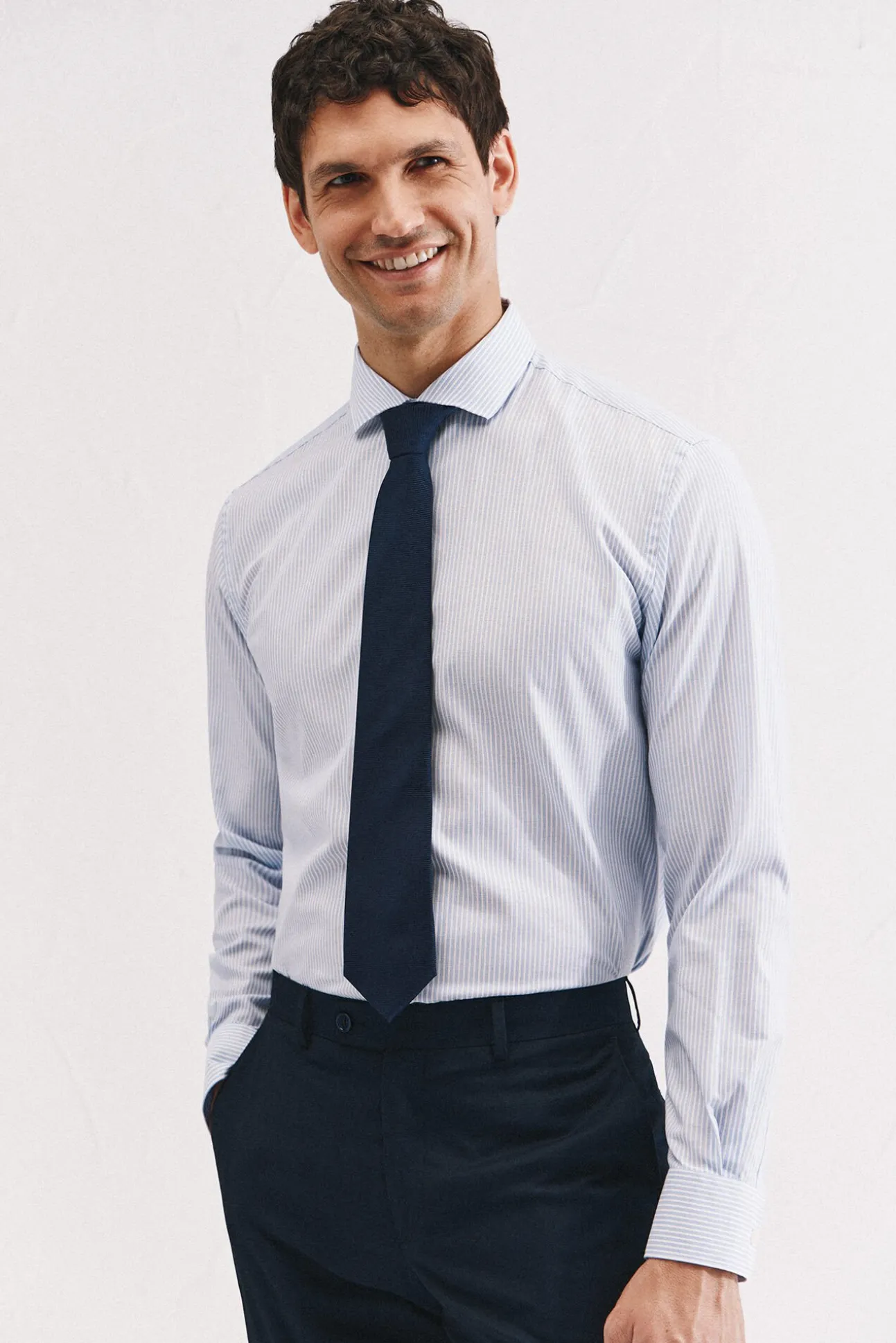 Camisa ottoman corte slim fácil de engomar