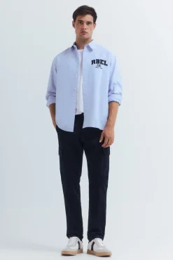 Camisa Oxford bordada