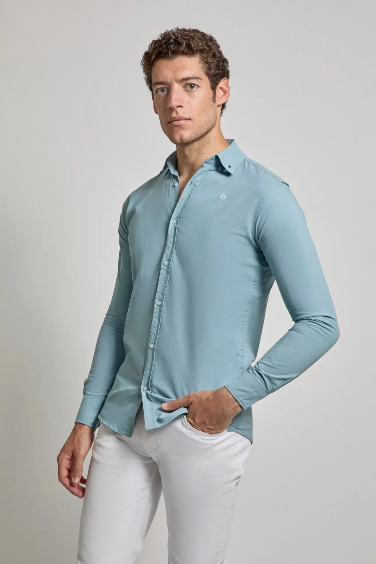 Camisa Oxford com logótipo