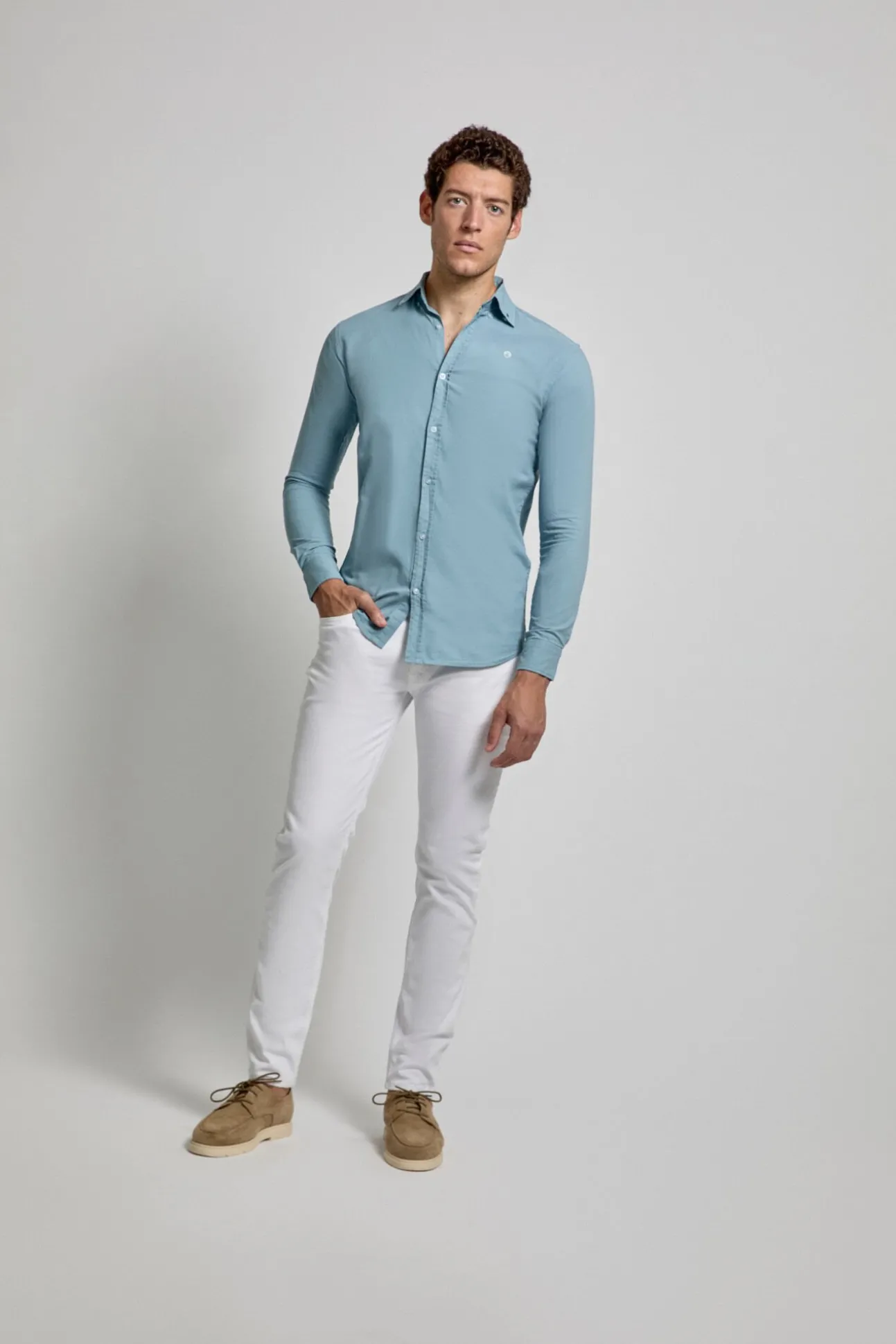 Camisa Oxford com logótipo