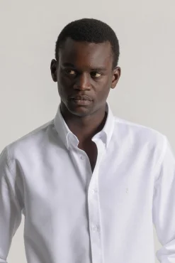 Camisa oxford corte slim