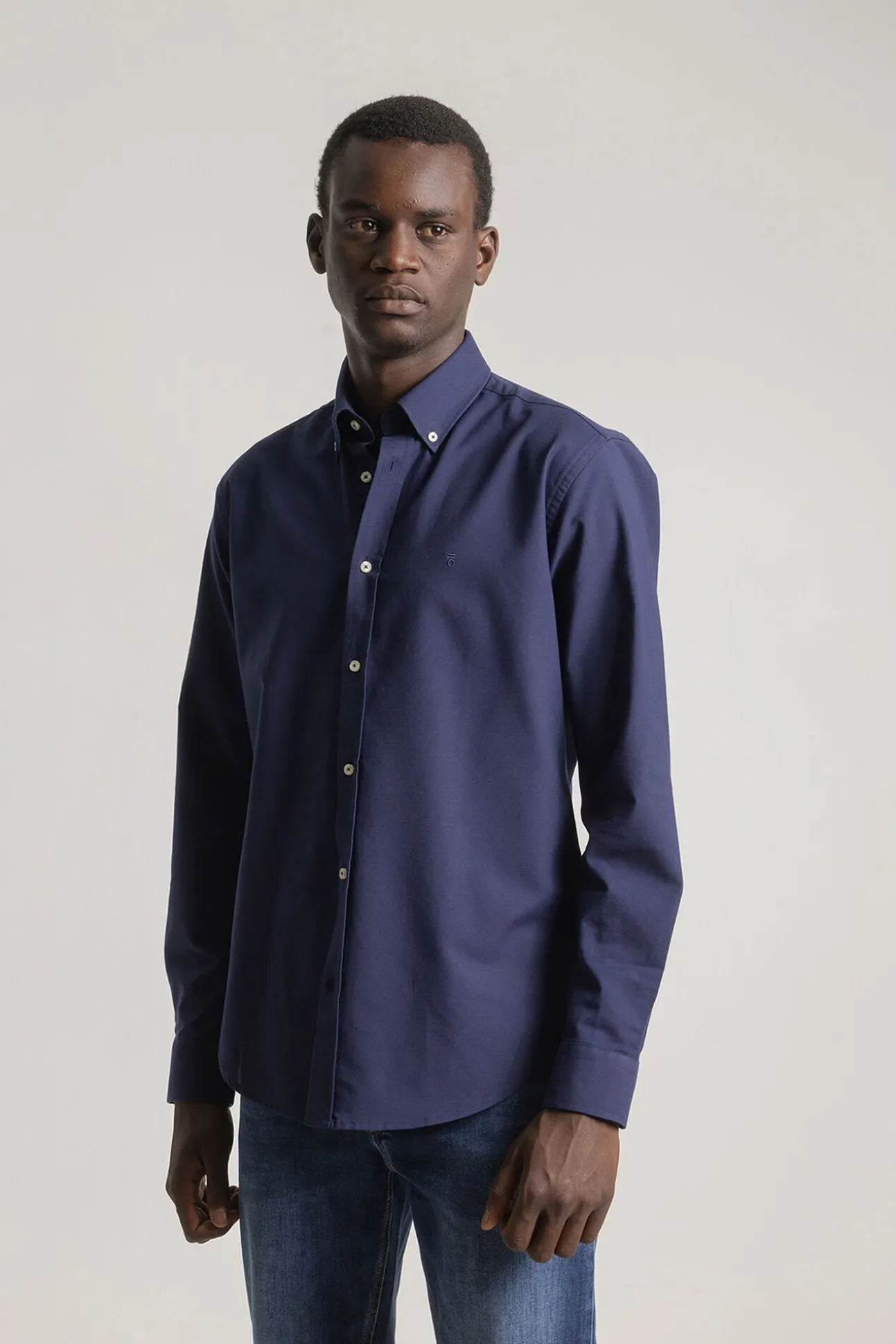 Camisa oxford corte slim