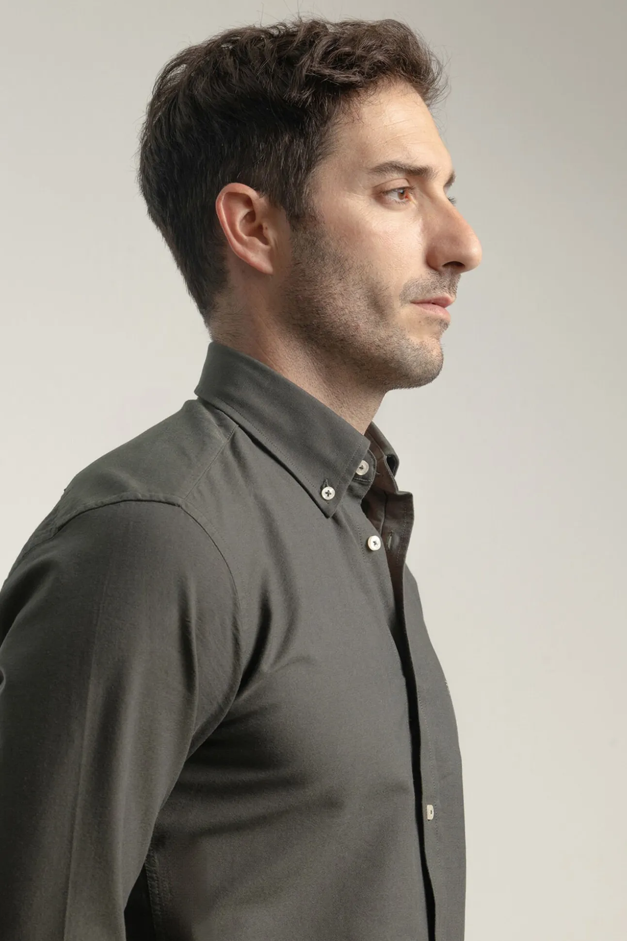 Camisa oxford de algodão slim fit