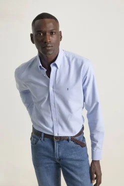 Camisa oxford de algodão slim fit