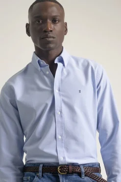 Camisa oxford de algodão slim fit