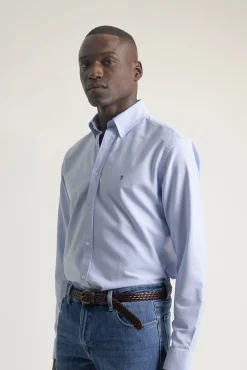 Camisa oxford de algodão slim fit