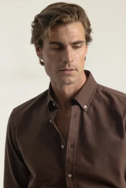 Camisa oxford de algodão slim fit