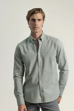 Camisa oxford de algodão slim fit