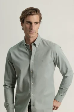 Camisa oxford de algodão slim fit
