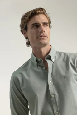 Camisa oxford de algodão slim fit