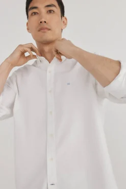 Camisa oxford liso e icônica