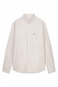 Camisa oxford listrada com vela