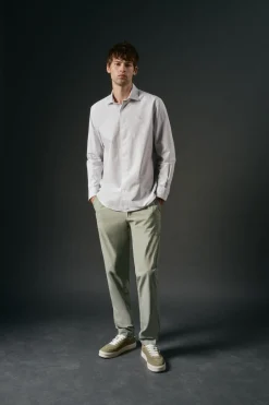 Camisa oxford riscas