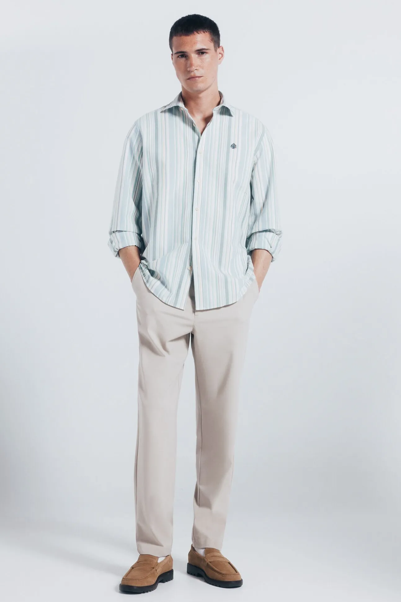 Camisa oxford riscas