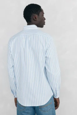 Camisa Oxford Riscas Escovada