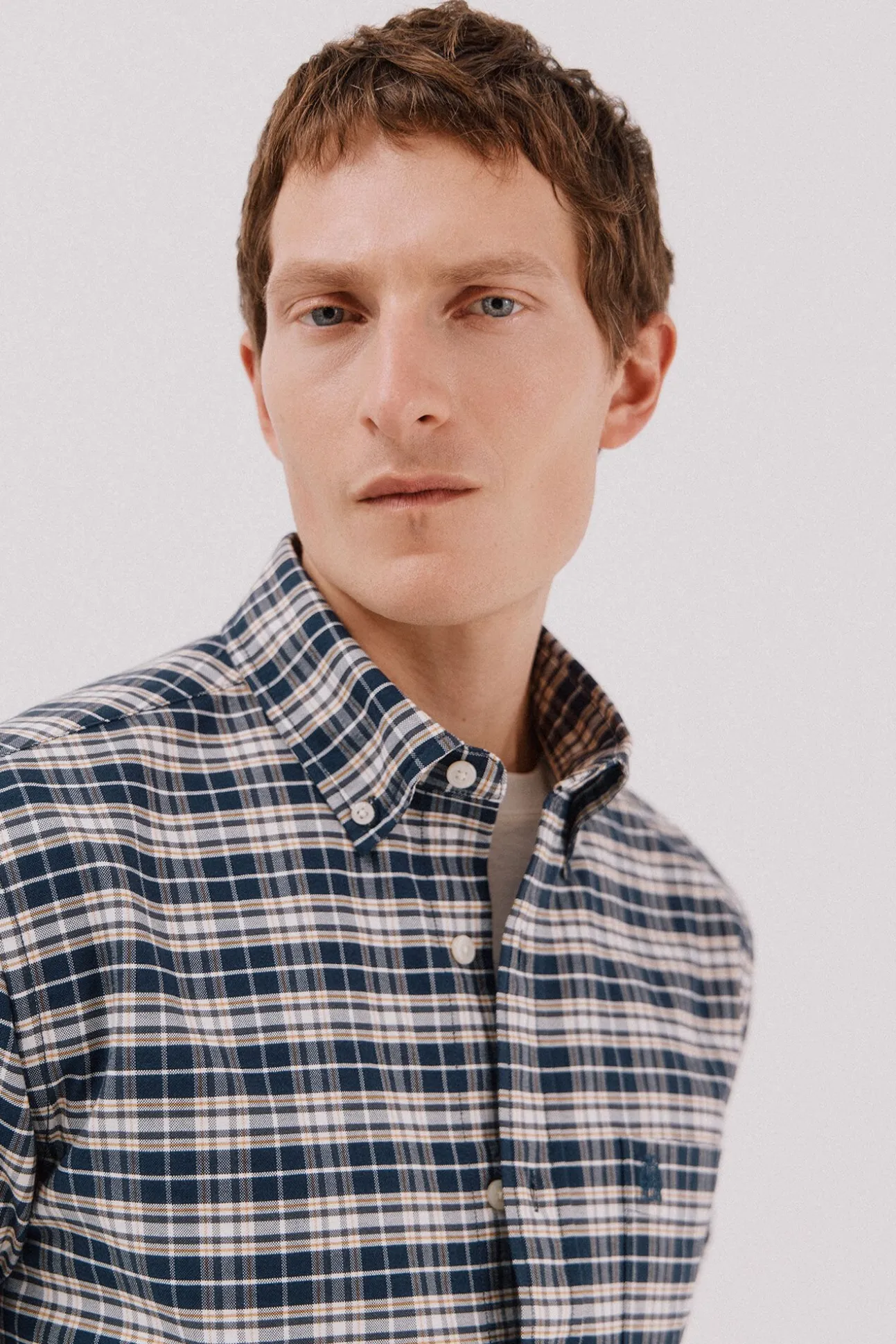 Camisa oxford xadrez