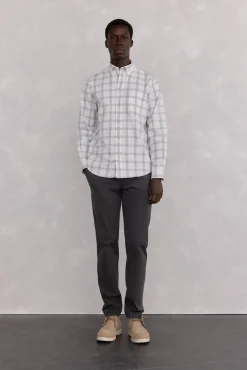 Camisa Oxford Xadrez Escovada