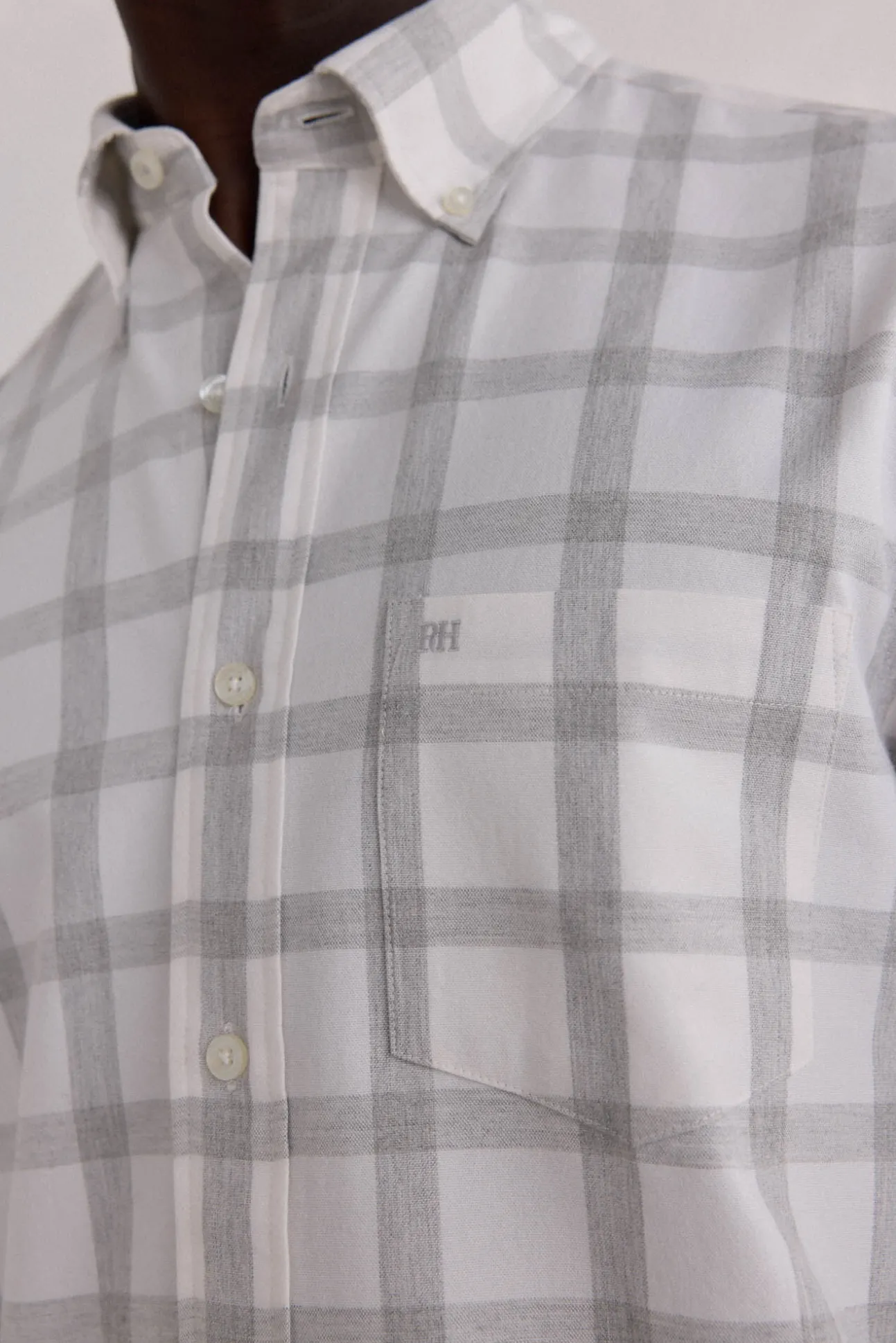 Camisa Oxford Xadrez Escovada