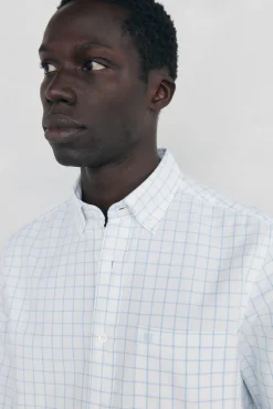 Camisa Oxford Xadrez Escovada