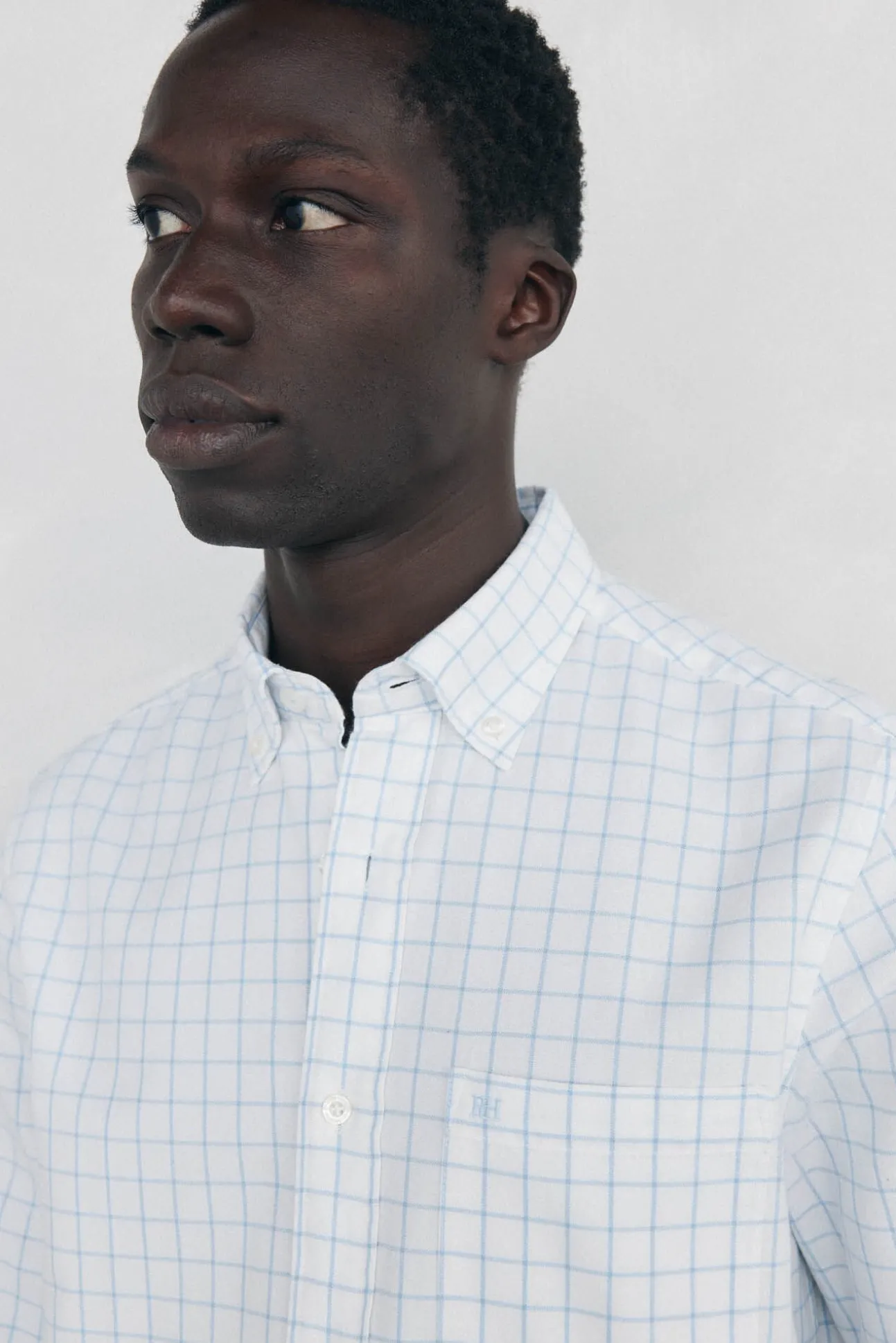 Camisa Oxford Xadrez Escovada