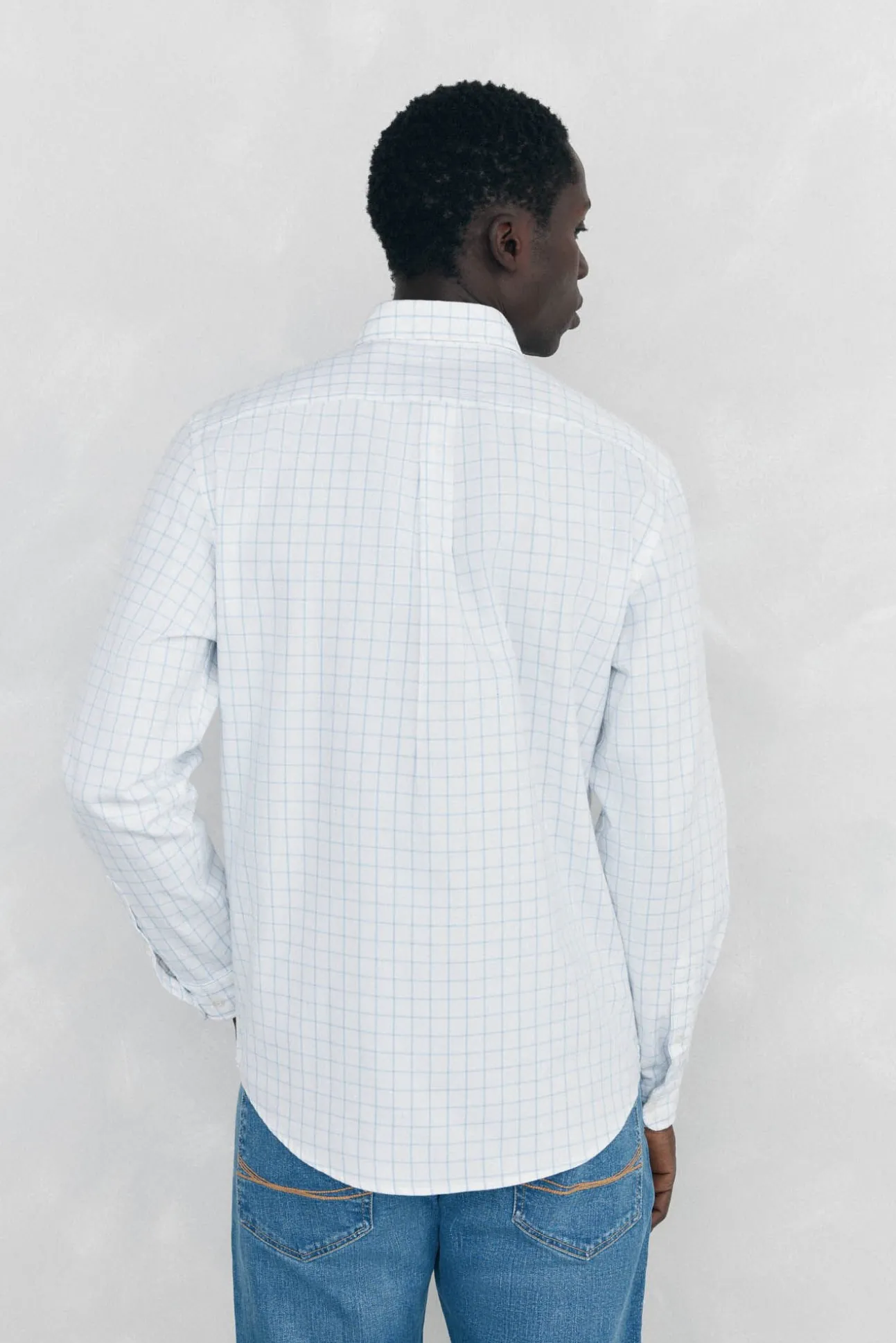 Camisa Oxford Xadrez Escovada
