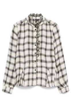 Camisa Perkins de manga manga com gola