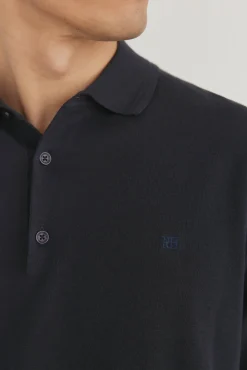 Camisa polo de algodão de manga curta premium
