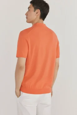 Camisa polo de algodão de manga curta premium
