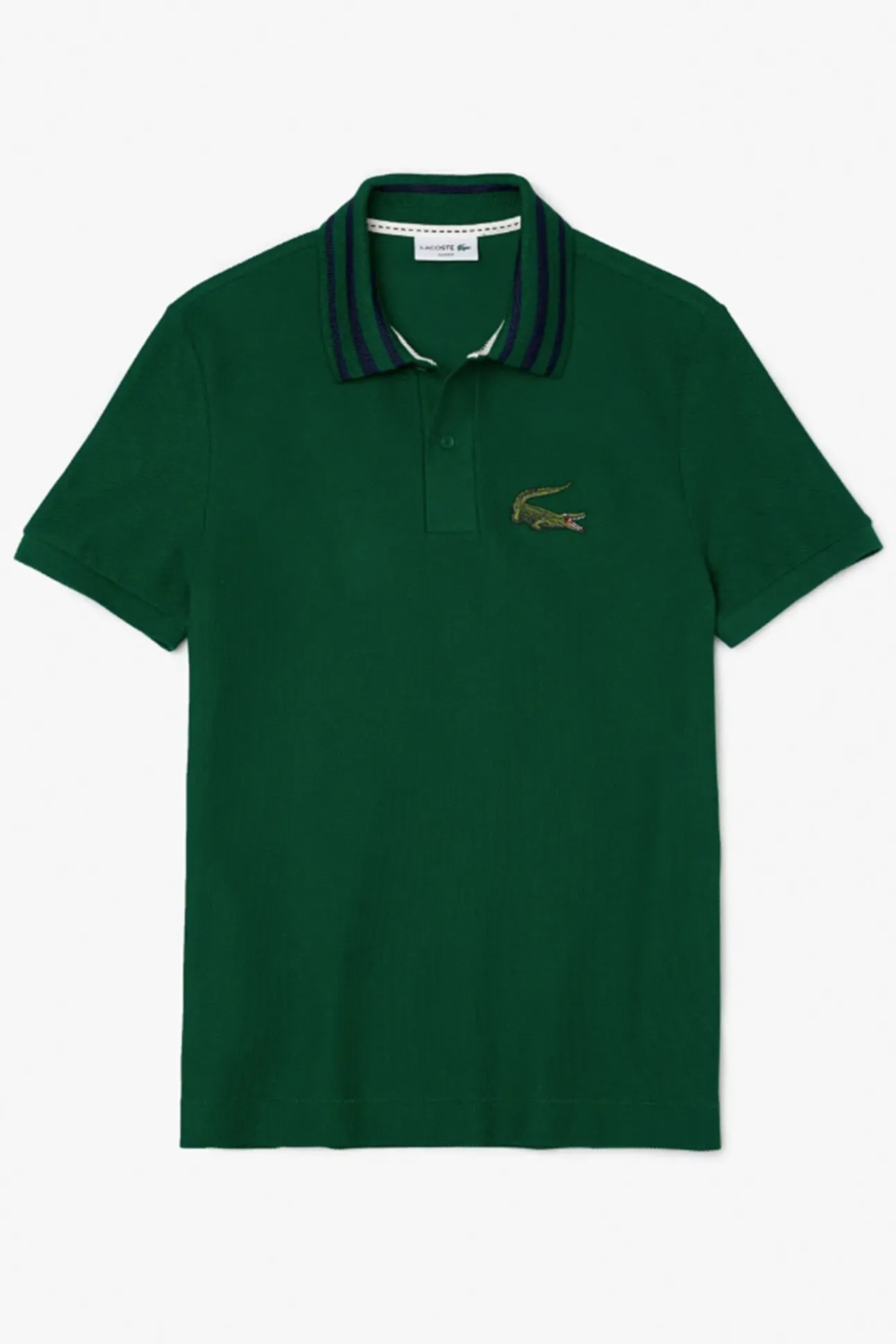 Camisa polo oversize com estampado de crocodilo