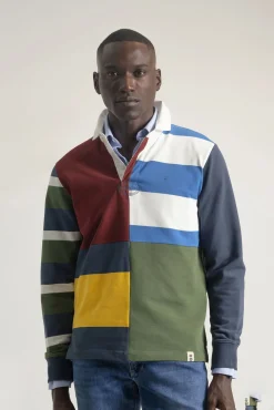 Camisa polo patchwork