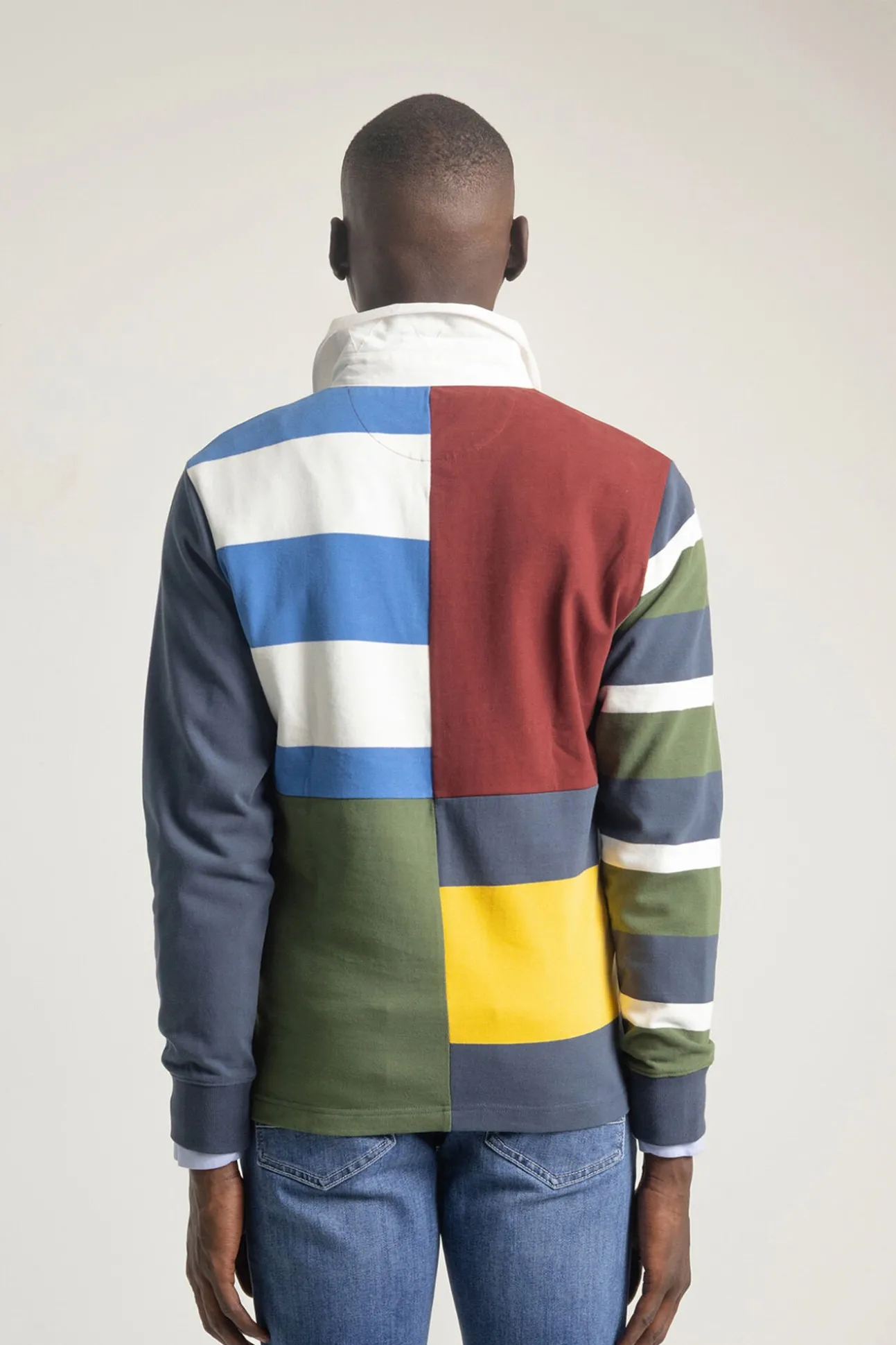Camisa polo patchwork