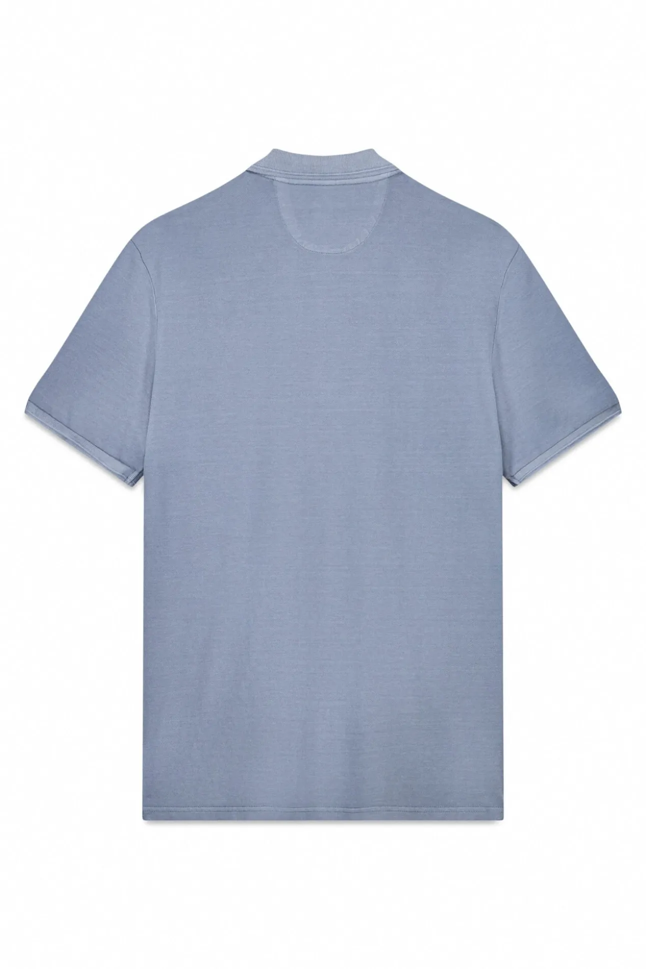 Camisa polo piqué lavada com bordado de avião