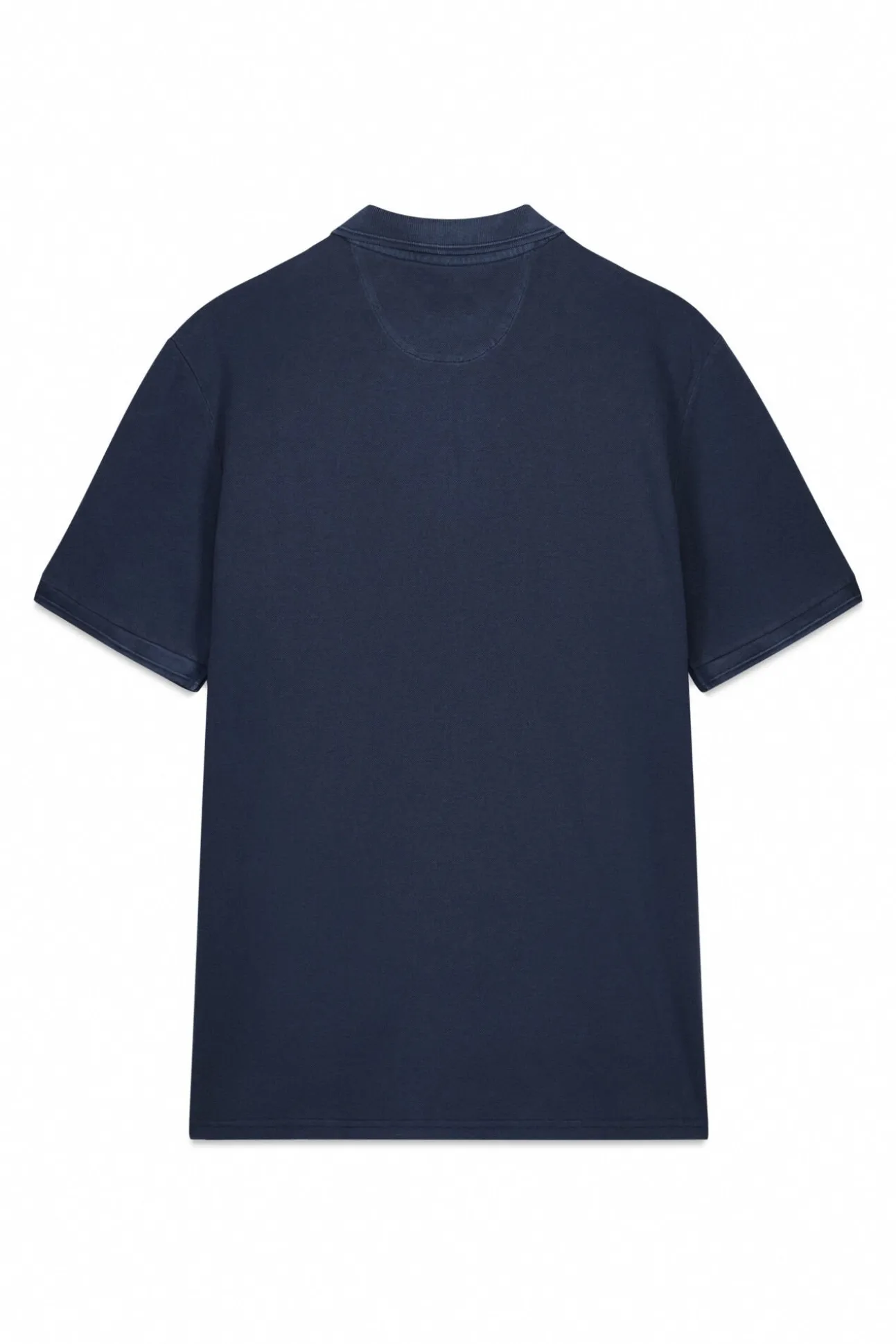 Camisa polo piqué lavada com bordado de avião