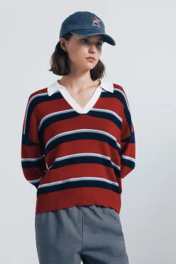 Camisa polo riscas