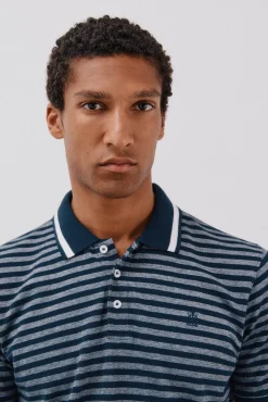 Camisa polo riscas Oxford