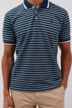 Camisa polo riscas Oxford