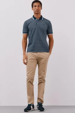 Camisa polo riscas Oxford